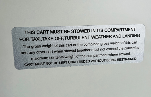 Trolley Placard Sticker 2 Farben