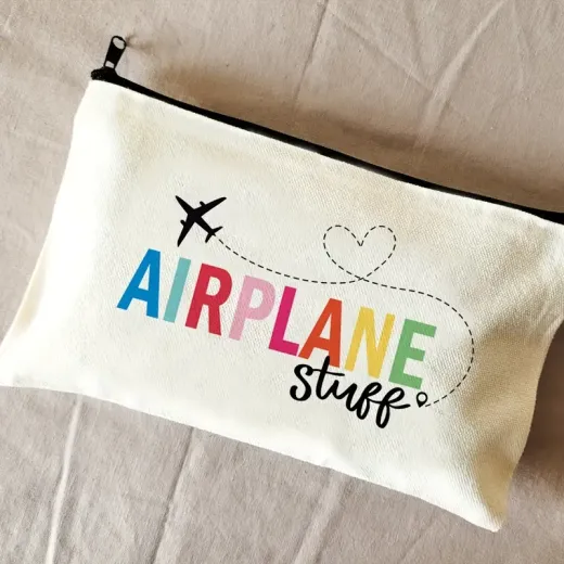 Canvas Kulturbeutel Airplane Stuff