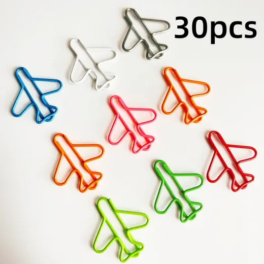 30 Flugzeug Büroklammern