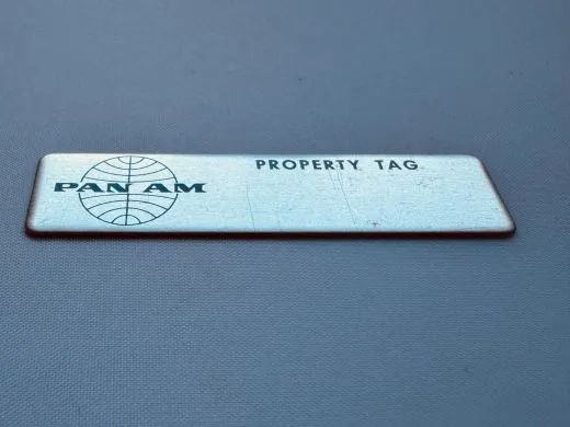 Pan Am Alu Property Tag
