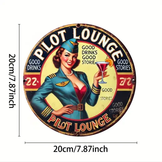 Blechschild Pilot Lounge