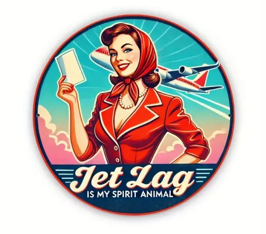 Blechschild Jet Lag