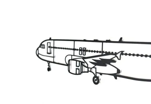 Airbus A320 Wandbild aus Metall