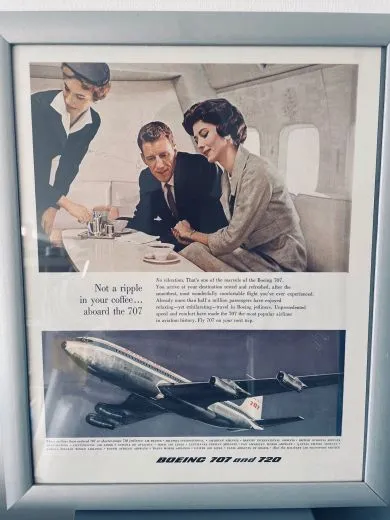 1959 Boeing 707 gerahmt