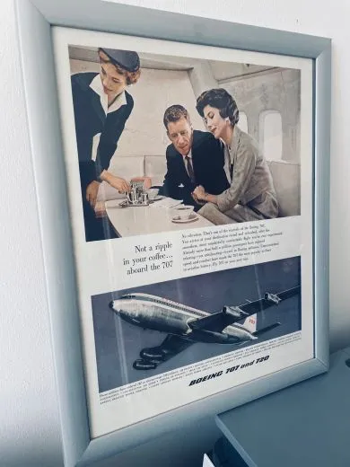 1959 Boeing 707 gerahmt