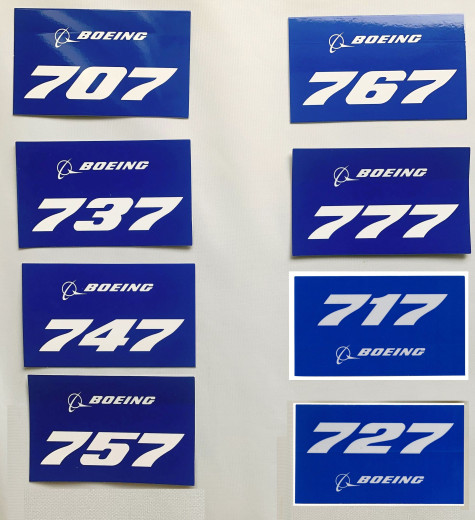 Boeing Sticker Set Blue