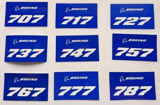 Boeing Sticker Set Blue