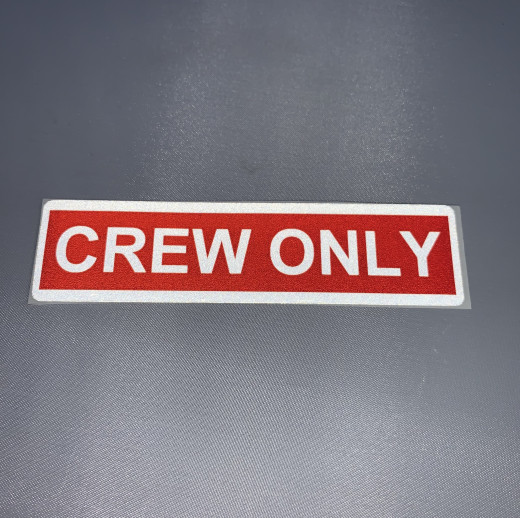 CREW ONLY refl. Sticker 10cm