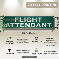 Blechschild Flight Attendant