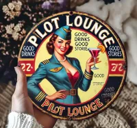 Blechschild Pilot Lounge