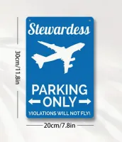 Tin sign Stewardess Parking