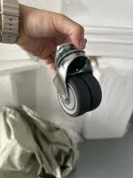 Ersatzrolle für Flugzeugtrolley silber