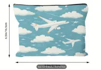 Canvas Kulturbeutel Airplane