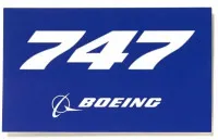 747 Sticker blue