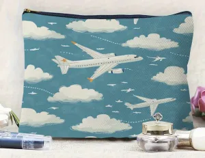 Canvas Kulturbeutel Airplane