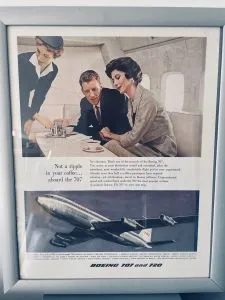 1959 Boeing 707 gerahmt