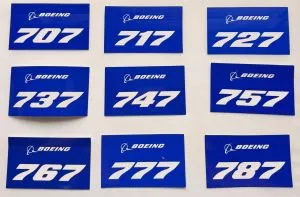 Boeing Sticker Set Blue