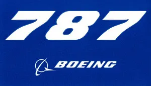 787 Dreamliner Blue Sticker